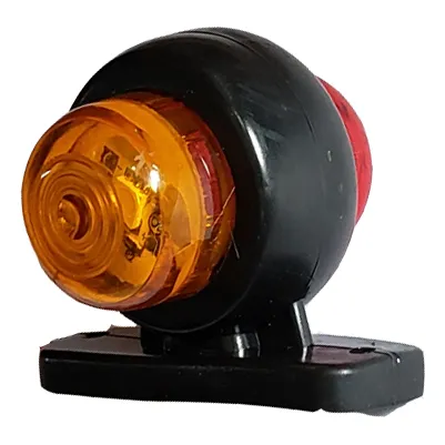 Farol Faro Lateral Led Doble 12/24 Camion Rojo Ambar