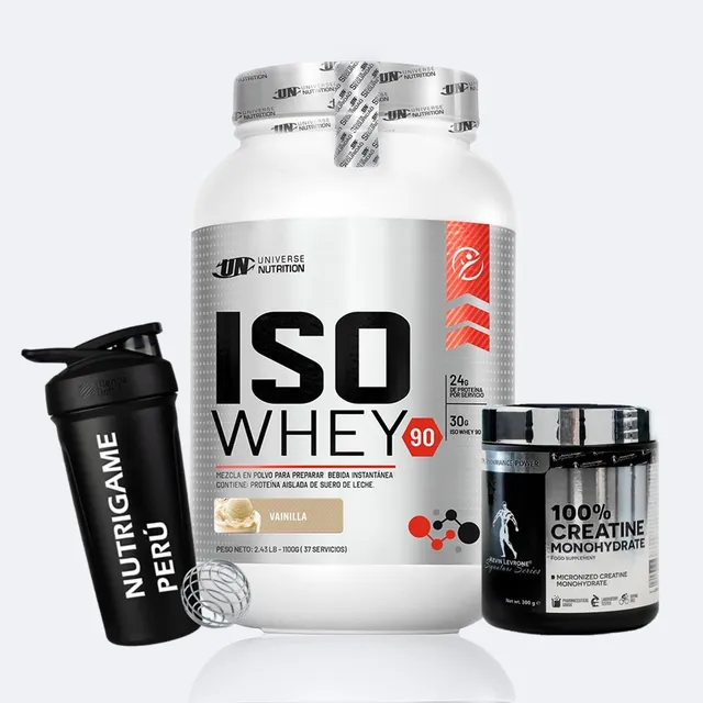 Pack Iso Whey 90 1.1kg + Creatina Kevin Levrone 300gr