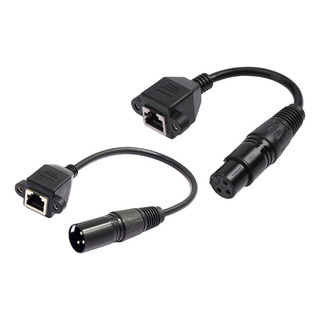 1 Pair Of 3 Pin Xlr To Rj-45 Copper Adapter Cables 1 Pair Of 3 Pin Xlr To Rj-45 Copper Adapter Cables