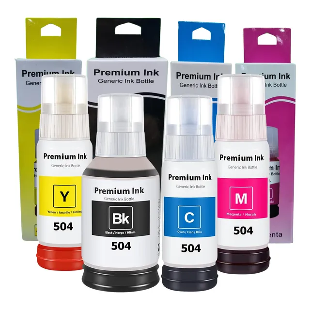 Combo 5 Tintas Para  Epson 504 Impre L6270 L4260 L14150 T504