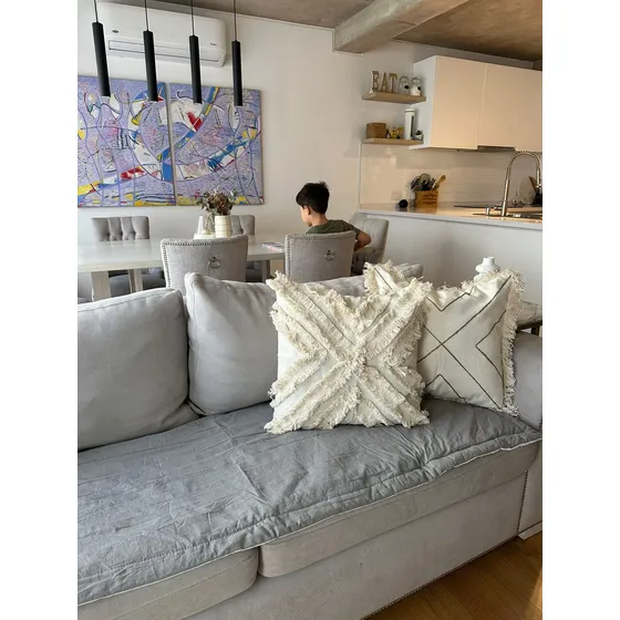 Pillow 150x75 Tusor Reversible 100%algod, Para Sillon O Cama