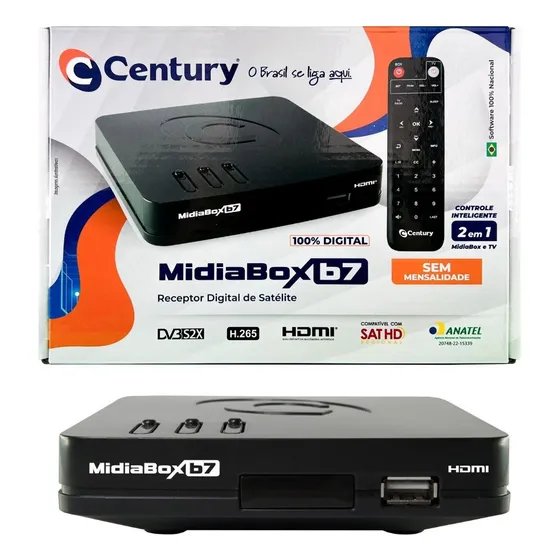 Receptor Century Midiabox B7 Hd 2 Portas Bivolt