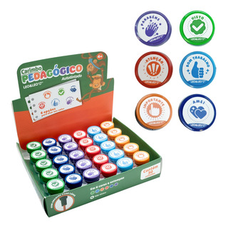 Kit 6 Carimbo Stamp Professor Pedagógico Encaixe Lápis Kit 6 Carimbo Stamp Professor Pedagógico Encaixe Lápis