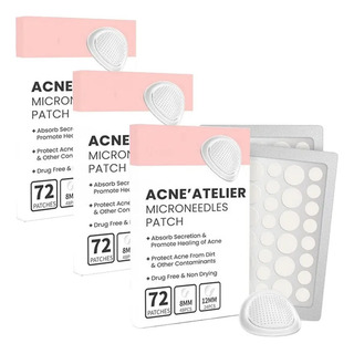 Parche Con 3 Microagujas Para El Acné, Invisible, Par. Parche Con 3 Microagujas Para El Acné, Invisible, Par.