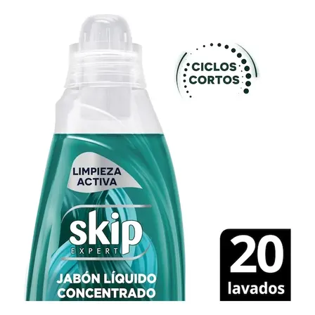 Jabón líquido Skip Limpieza Activa Ciclos Cortos extraordinaria botella 800 ml