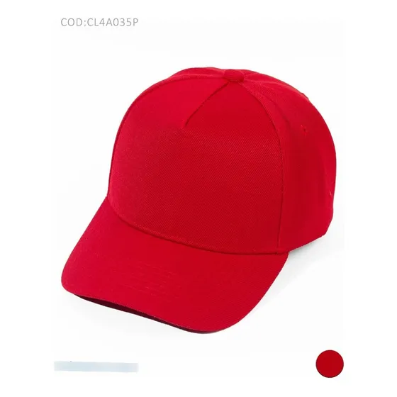 Gorras Acrilicas 5 P Unicolor Roja Para Bordar - Vinil
