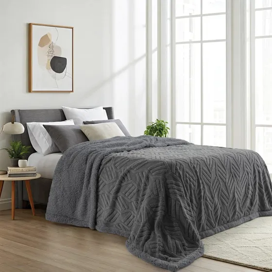 Cubrecama Corderito King Size Pesado Invierno Jean Cartier