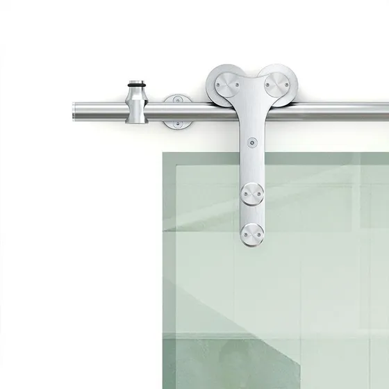 Riel Acero Inoxidable Para Puerta De Vidrio Mod 3004g Secura