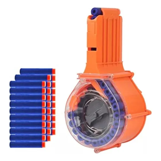 Cargador De 25 Tambores Redondos Para Nerf N-strike Elite