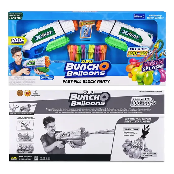 Zuru Xshot Bunch O Balloon Kit Gigante Fast Fill Block Party