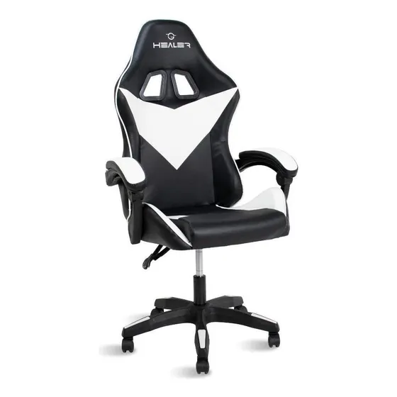 Cadeira Gamer Preto/branco Healer Lancer Giratória