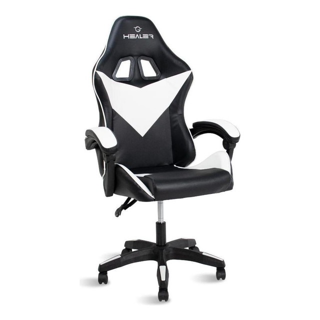 Cadeira Gamer Preto/branco Healer Lancer Giratória Cadeira Gamer Preto/branco Healer Lancer Giratória