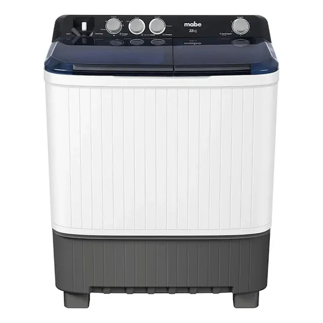 Lavadora Semiautomática 22 Kg Doble Tina Mabe Lmdx2224hbab0 Color Blanco