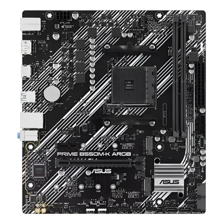 Placa-mãe Gamer Asus Prime B550m Argb Am4 Ddr4 Pcie 4.0 Preto