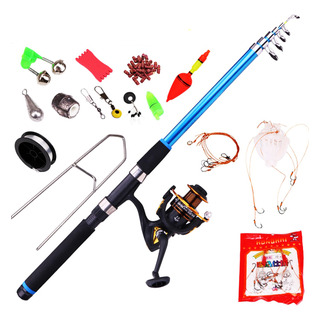 Kit Pesca Cañas Pescar Caña De Pescar Telescopica Y Carrete Kit Pesca Cañas Pescar Caña De Pescar Telescopica Y Carrete