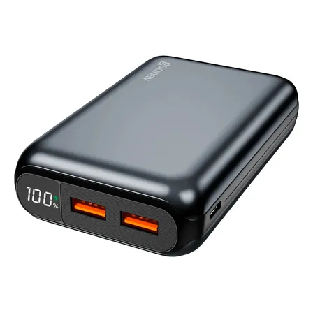 Carregador Portátil 20000mah Com Carregamento Rápido Geonav Preto