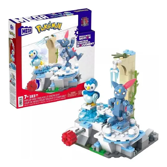 Pokemon Figura Para Armar Piplup Y Sneasel Mattel Para Niños