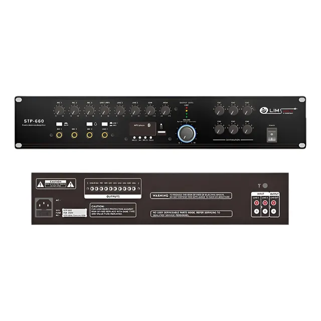Amplificador De Publidifusión Lim Audio Stp-660/ 6 Zonas