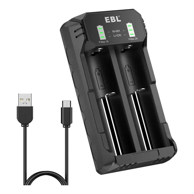 Cargador Ebl Inteligente Mega Usb Li-ion 18650 Pilas Aa Aaa