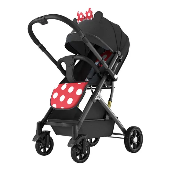 Coche De Bebé Reversible Maleta Luxride - Babymine Color Rojo Chasis MINNIE