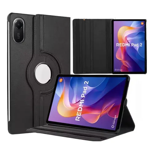 Funda Giratoria For Xiaomi Redmi Pad 2 2025, Color Negro