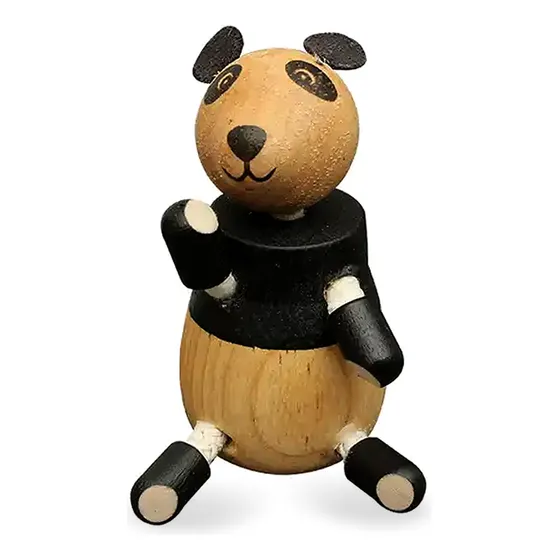 Oso Panda De Madera Flexible Montessori Juguete