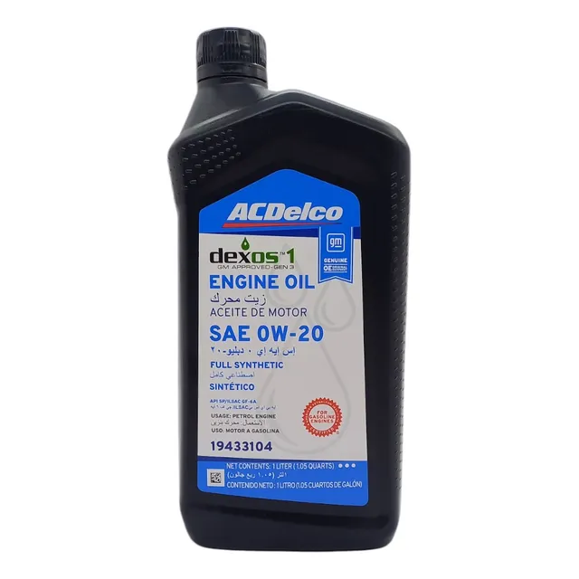 Aceite Lubricante Sintetico Acdelco 0w20 Dexos 1 - 1 Litro