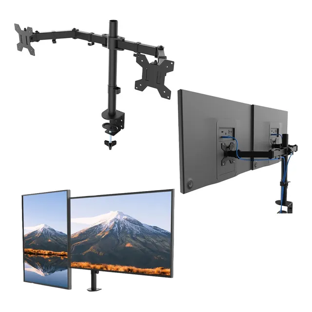 Soporte De Monitor Laptop Computadora 4 Brazo 360 Ajustable 