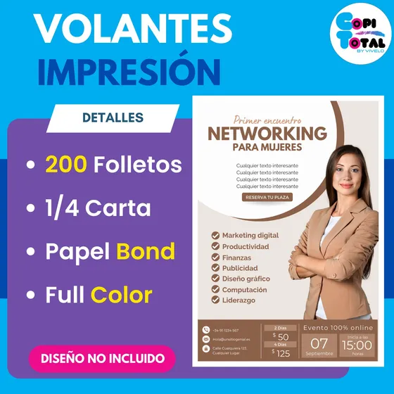 Impresión Volantes O Folletos Publicidad. Hacemos Tu Diseño