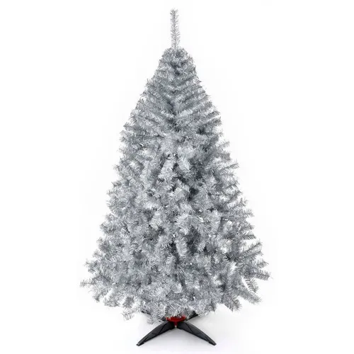 Arbol De Navidad Pino Naviplastic Plateado Monarca 1.90m Color Plata matizado