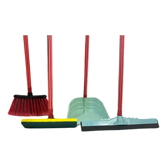 Kit 4 Item Com Vassoura Rodo E Pá E Limpa Azulejo