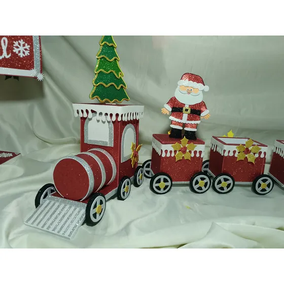 Tren De Navidad Decorado Personalizado Adorno De Navidad