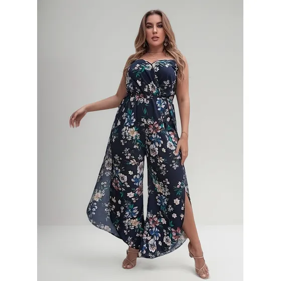 Enterizo Mono Jumpsuit Elegante Playa Verano 2xl 3xl Plus