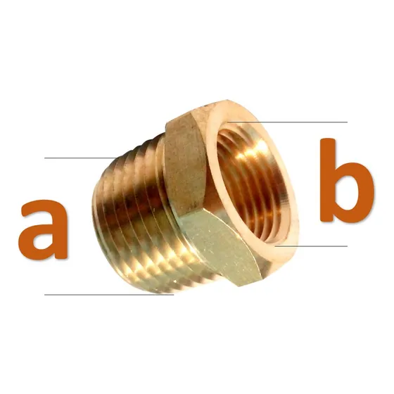 Bushing Npt 1/2'' (a) X 1/4'' (b) Bronce (5 Piezas)