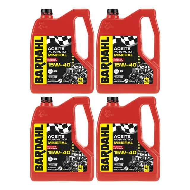 Kit Aceite 15w40 Universal Para Tractores Bardahl 4lts X 4un