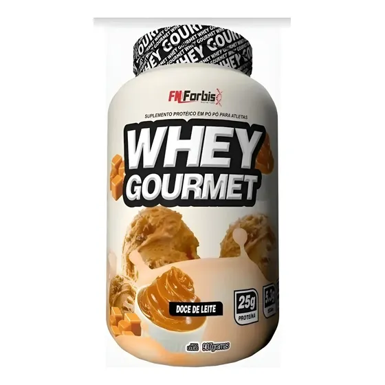 Suplemento Proteínas FN Forbis Whey Gourmet Sabor Doce de Leite 907g