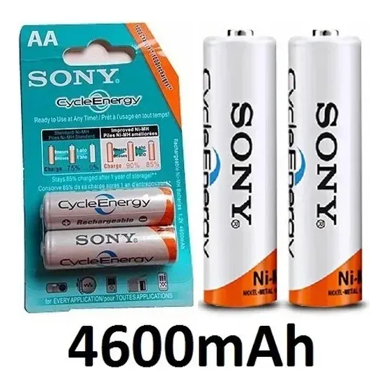 Baterías Recargables Aa Sony 2 Pilas/ 4.300 Mah 1.2 V
