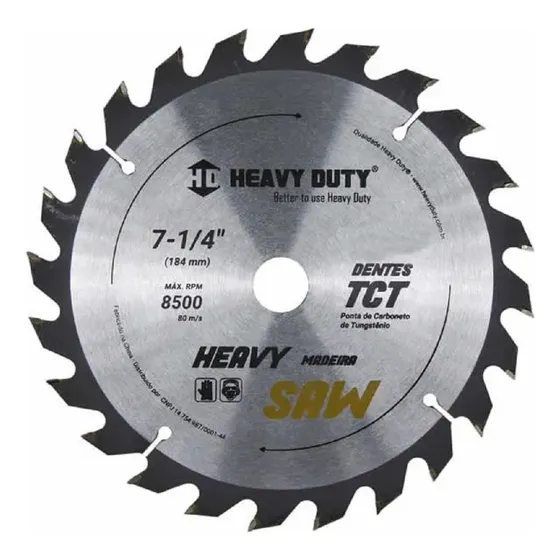 Disco De Serra Circular Heavy Duty 7.1/4x48 Dentes  08 Unds