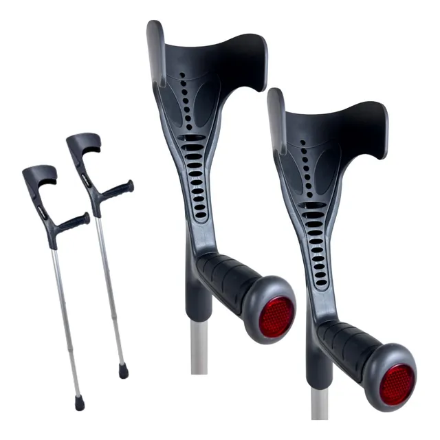 Par De Muleta Canadense Hidrolight Regulável Ajustável Kit 2