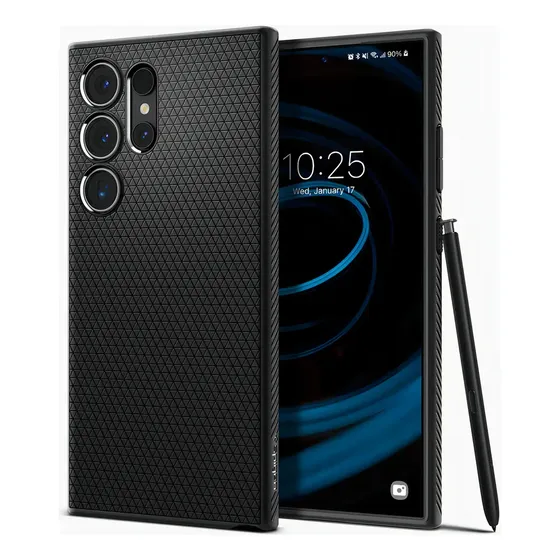 Funda Spigen Liquid Air Para Samsung Galaxy S24 Ultra Color Negro | Cuotas sin interés