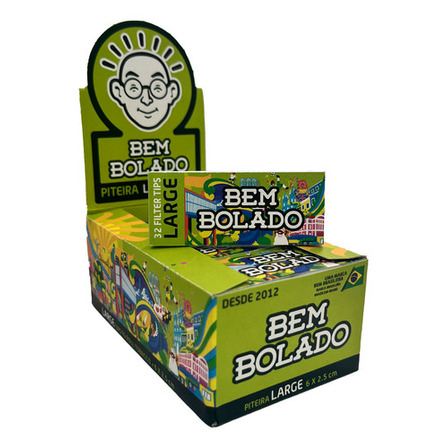 Caixa De Piteira Bem Bolado Branca Large 24 Livretos 2,5 Cm Sabor Natural Caixa De Piteira Bem Bolado Branca Large 24 Livretos 2,5 Cm Sabor Natural