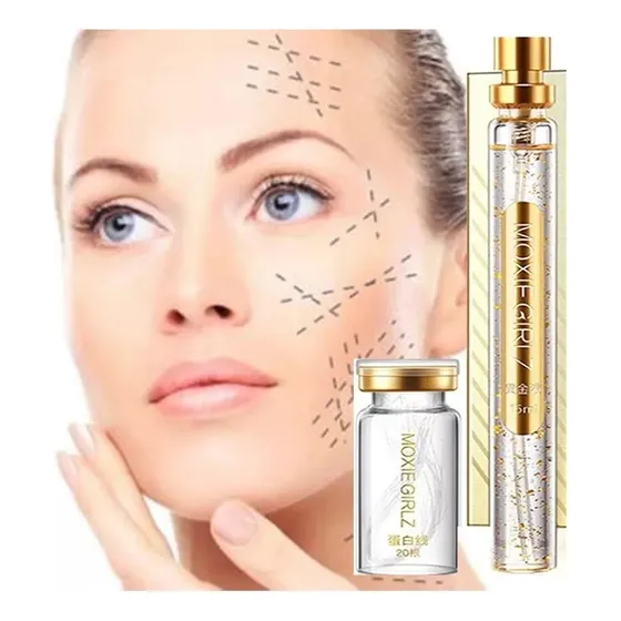 20 Hilos De Proteina De Colageno + 1 Serum Facial 24k Gold