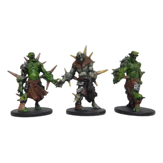 3 Orcs Zombies - Miniatura Zombicide Pintada Rpg Fp143