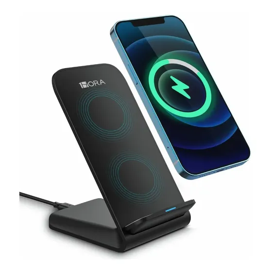 Cargador inalámbrico 15w soporte del celular para Iphone 11 12 13 14 15 para Samsung y otros dispositivos que soportan carga inalámbraca 1hora Gar157 color negro | Cuotas sin interés