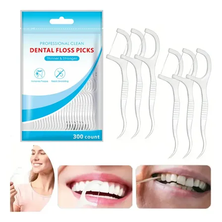 Hilo Dental 300 Pcs Limpiador Dental Palillo Dental Sin Sabor