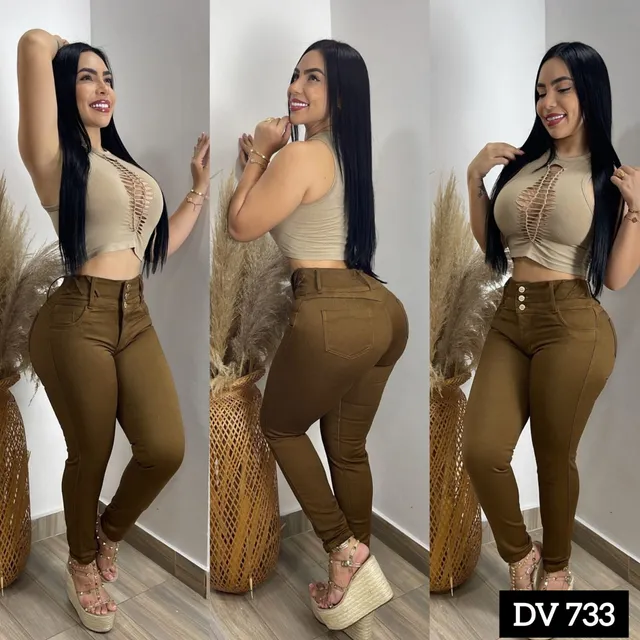 Studio Jeans Pantalon De Dama Levanta Cola Moda Colombiana 