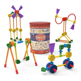 Tinkertoy Lata De Construcción Retro 100 Piezas Juguete De Y Tinkertoy Lata De Construcción Retro 100 Piezas Juguete De Y