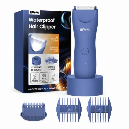Enssu Aparador De Pelos Para Homens Com Lâmina Segura, Máquina de Barbear Multifuncional,IPX7 À Prova d’Água