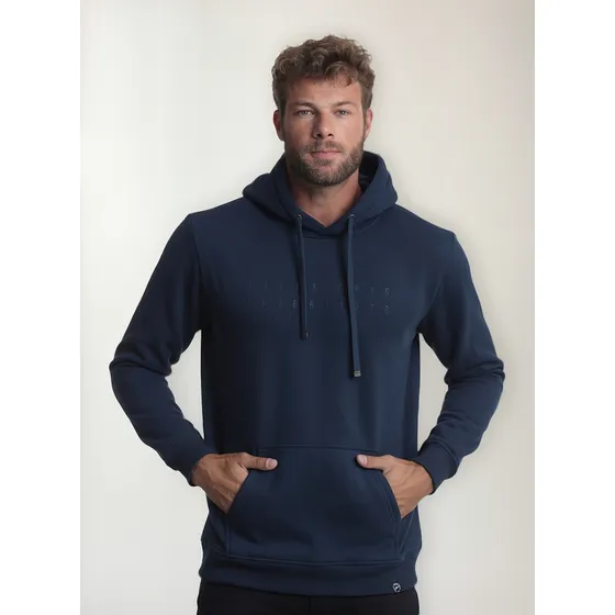 Ellus Polerón Hombre Regular Fit Fleece Azul