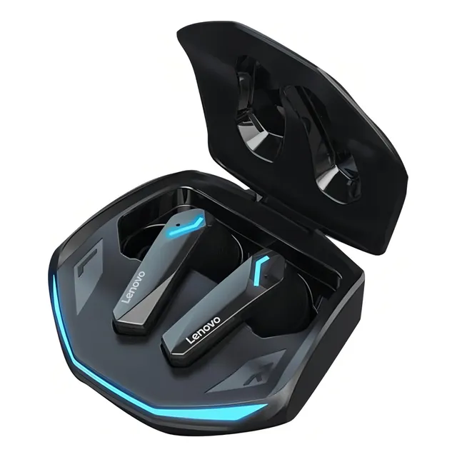 Audífonos Bluetooth Lenovo Gm2 Pro, color negro